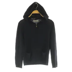 エムプルミエクチュール M-PREMIER COUTURE 七分袖ジップアップニットパーカー 36 ネイビー /MY ■OS