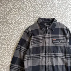 ORVIS / flannel shirt size M　オービス　ヘビーフランネルシャツ　ブラックウォッチ　チェック　長袖シャツ　ポケット付き　黒　ネルシャツ　人気