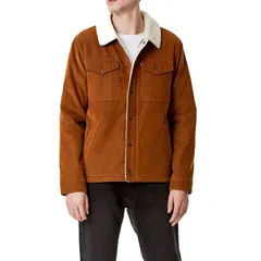 リーバイス メンズ アウター ジャケット・ブルゾン コーデュロイ Mens LevisR Classicorduroy Sherpa Trucker Jacket Brown ブラウン