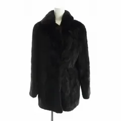 ムーンバット MOONBAT 毛皮コート ミンクファー 長袖 総裏地 ミドル ネーム刺繍入り 11 L 茶 ブラウン ■GY18 /MQ