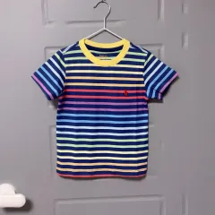 (新) ポロ ラルフローレン キッズ マルチ ストライプ Tシャツ