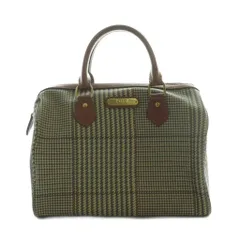 ポロ ラルフローレン POLO RALPH LAUREN ヴィンテージ ボストンバッグ ハンドバッグ 千鳥格子 茶 ブラウン /AQ ■OS ■GY18