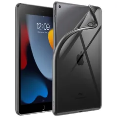 JETech iPad 9/8/7 ケース (10.2インチ、2021/2020/2019モデル、第9/8/7世代用) ソフトTPU 透明 スリム 耐衝撃 タブレットカバー (ブラック)