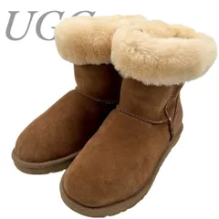【B4558】 UGG アグ 5825 クラシックショート ムートンブーツ スウェード シープスキン ファー チェスナット レディース