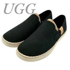【B4525】 UGG Luciah アグ ルシア 1125040  スリッポン ローファー ブラック キャンバス サイドゴア レディース