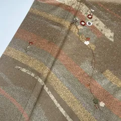 付下げ 刺繍 金彩 上品な染め 紋無し 正絹 着物 MK-3938