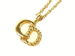 クリスチャン・ディオール　Christian Dior　CDロゴ　ネックレス　ゴールドカラー　送料無料