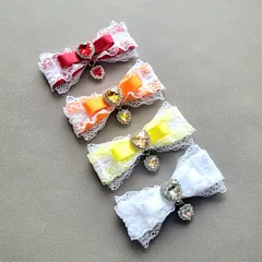 推し活リボン  推し活グッズ 推し色  ヘアリボン 量産型リボン ヘアクリップ 髪飾り 垂れ足 ヘア飾り プチギフト オーダーメイド 入学式 卒業式