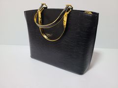 極美品】ワコウ ハンドバッグ レザー リザード ゴールド金具