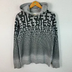 DIESEL ディーゼル スウェット パーカー 総柄 グレー Sサイズ メンズ 古着 ストリート モード