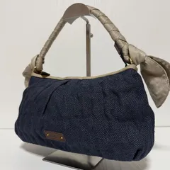 Paul Smith ポールスミス ショルダーバッグ ハンドバッグ 麻 軽量 ネイビー B425