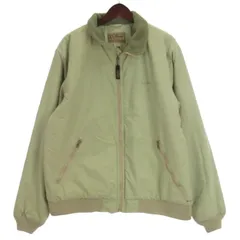エルエルビーン L.L.BEAN ナイロンジャケット ブルゾン 裏フリース 中輪 グリーン系 L