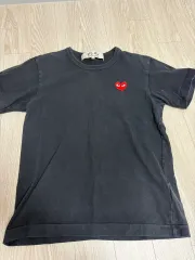 本物 コム・デ・ギャルソン ブラック 半袖 Tシャツ S + GUESS グレー Tシャツ M + レディース トップス