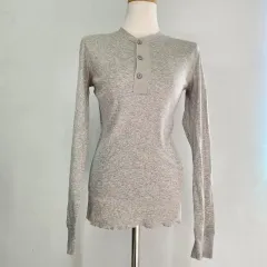 ポロラルフローレン レディース ヘンリーネック 長袖 Tシャツ S