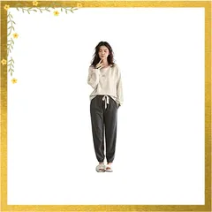 [YUSHOW] パジャマ レディース 長袖 綿100 かわいい 丸首 スウェット 上下セット ルームウェア 女の子 部屋着 寝巻き 春秋冬 柔らか ソフト 吸汗 通気 女性 プレゼントXLNew モデル・クリーム