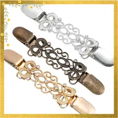 MagZen ストールクリップ／シンチクリップ 3個セット レディース レトロ ヴィンテージ 結婚式 パーティー ずり落ち防止 カーディガン・セーター・バッグのアクセントに 1