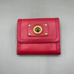 Marc Jacobs Bifold Wallet Turn Lock Y2K 美品　マークジェイコブス　二つ折り財布　ターンロック　レザー　赤　レッドのサムネイル