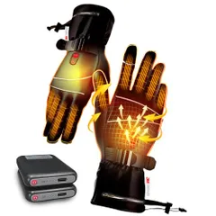 Benicci 電熱グローブ ヒーター手袋 12000mahバッテリー付き 65℃発熱 バイク用 電熱手袋 撥水防寒 防風 滑り止め 3段階温度調節対応 PSE認証済 冬通勤 厚手 向け 登山 自転車 釣り雪かき 除雪 通学 狩猟 乗馬作業  5bc81366