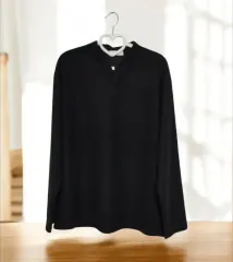 (新品) ヘンリーネック 長袖 Tシャツ 大きいサイズ ニット Tシャツ