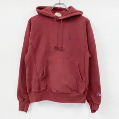 古着 used　Champion　チャンピオン　リバースウィーブ　スウェットパーカー/フーディー　目無し　赤　レッド　Sサイズ【値引き交渉OK！】
