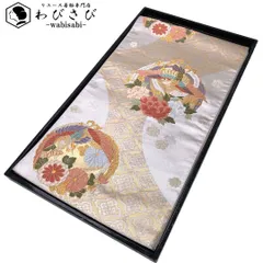 袋帯 鳳凰に花模様 唐織 花菱 貝粉色 O-5806