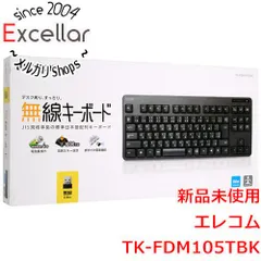 [bn:18] ELECOM　ワイヤレスキーボード　TK-FDM105TBK　ブラック