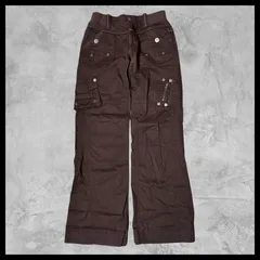 Y2K ブラウン カーゴパンツ フレア ブーツカット グランジ ストリート 古着