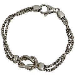 ティファニー TIFFANY&Co. ダブルロープ ブレスレット センターノット