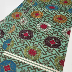 アンティーク丸帯 正絹 華文 時代物 風合い MA-4049