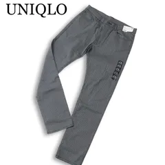 【新品 未使用】 UNIQLO ユニクロ 通年 ストレッチ★ 千鳥格子 レギンス ジーンズ パンツ Sz.34 メンズ