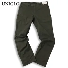 【新品 未使用】 UNIQLO ユニクロ 通年 ストレッチ★ スリム フィット ノータック チノ パンツ Sz.91 メンズ 大きいサイズ