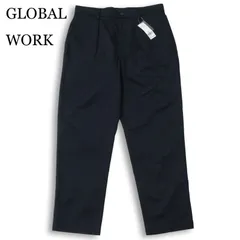 【新品 未使用】 GLOBAL WORK グローバルワーク 通年★ チノ ワイド アンクル テーパード パンツ スラックス Sz.M メンズ 紺
