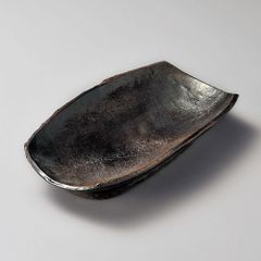 【美中古品】安福由美子　黒錆　八角皿　2枚セット 安福由美子さん 黒錆 八角皿 中 - メルカリ