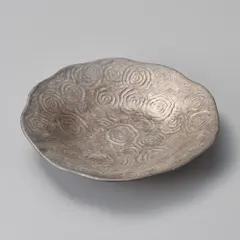 金結晶渦彫２８㎝丸皿