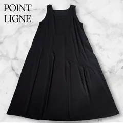 POINT LIGNE ポワンリーニュ センソユニコ アシンメトリー アシメ 変形 ワンピース 40 L ブラック 黒 マツオインターナショナル 変形デザイン フレア ロング 日本製 Aライン 着痩せ 美シルエット B0662のサムネイル