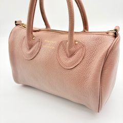 極美品✨ヤングアンドオルセン 2way ミニボストン レザー ブラウン