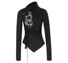 kod x Kashiko カシコ シャーリング トップス ブラック