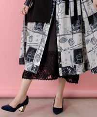 isScoLar イズスカラー　553217：シフォン切替インナーワンピース