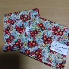 日本製【LIBERTYFABRIC】花柄のコットン大判ハンカチ2枚
