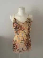 ジャパニーズ ヴィンテージ オリエンタル ベイズリー レイヤー フラワー スリーブ