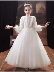 送料無料 ドレス 裏起毛 秋冬 子供ドレス 発表会 ピアノ ドレス フォーマル キッズ ふんわり感 ロングワンピース 女の子 フレアワンピース ジュニア 結婚式 お誕生日 写真 プレゼント 姫系 子供服 卒業式 お姫様