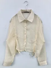 SPRAY PREMIUM シャツ/ブラウス アイボリー 無地 ショート丈 長袖 レギュラーカラー