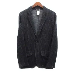 アニエスベーオム Agnes b. homme ソフトウール テーラード ジャケット ストライプ ネイビー 紺 1 日本製のサムネイル