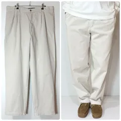 美色 90s-00s GAP Traditional KHAKIS ギャップ ツータック チノパン W36L30 オフホワイト ベージュ スラックス パンツ ワイドバギー 神サイズ オールドギャップ OLD GAP アメリカ買付 神サイズ p26023480