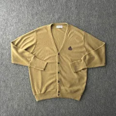 90ｓ　USA製　IZOD　アクリルカーディガン　ヴィンテージ　刺繍ワンポイント