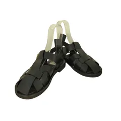 ザラ ZARA FLAT LEATHER CAGE SANDALS グルカ サンダル レディース EUR：36 