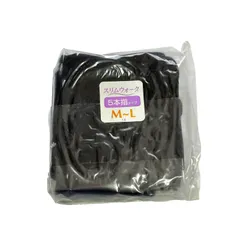 SLIMWALK スリムウォーク 段階圧力レッグケア 5本指タイプ ブラック M-L 抗菌防臭加工 ソフトストレッチ素材