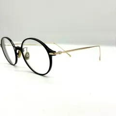 JINS ジンズ 眼鏡 MUF-19S-231AP ラウンド 黒×金 度入り 丸メガネ