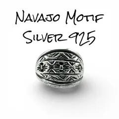 【伝統の意匠】ナバホ族 インディアンジュエリー スタンプワーク Silver 925 刻印 90s Vintage Design Ring シルバー デザイン リング 19号 ワイド 大ぶり