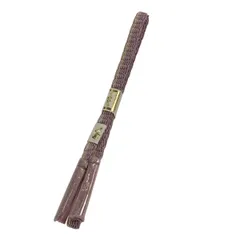 【美品】 帯締め 優品 カジュアル 幾何学 薄小豆 正絹 和装小物  【中古】